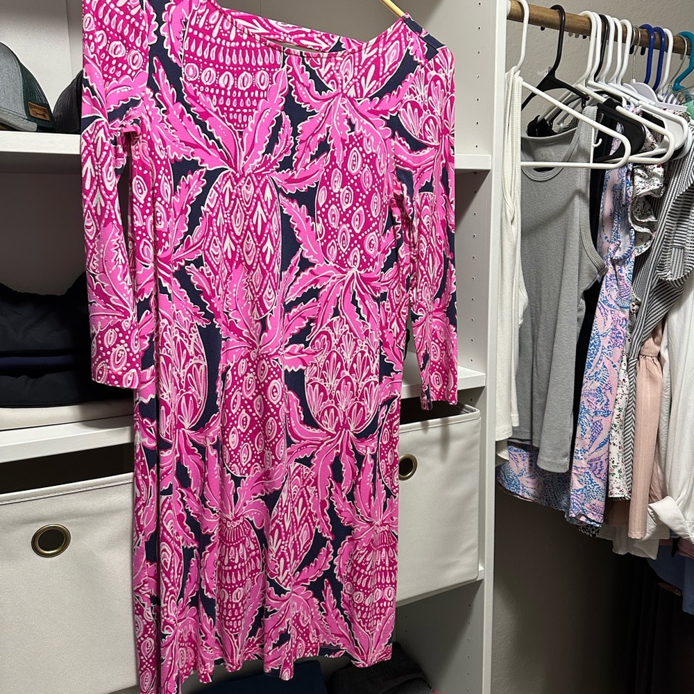 Lilly Pulitzer Pink and Navy Dress